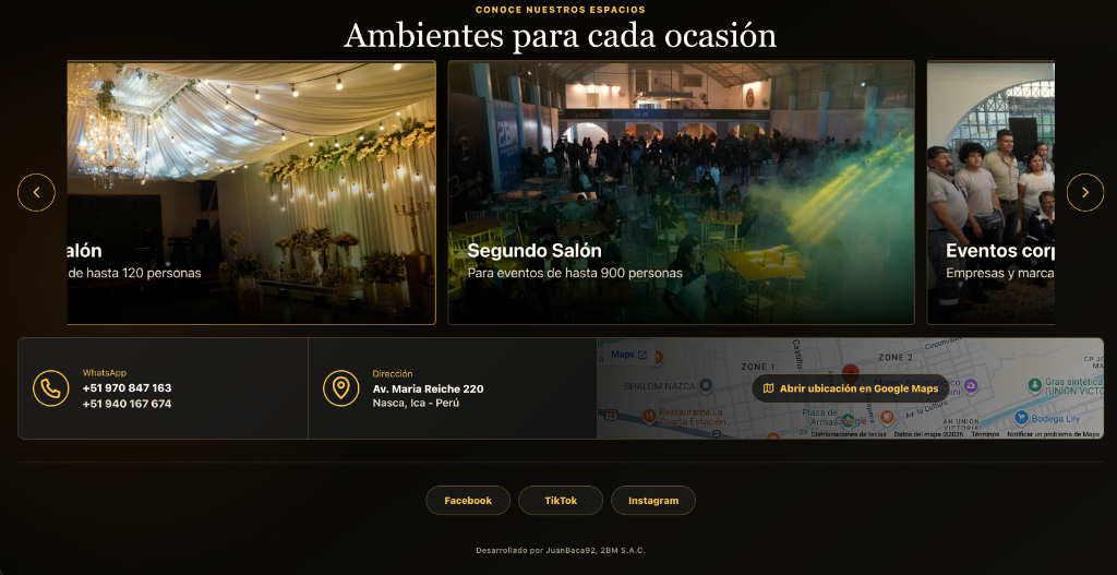 Barranquita Eventos — Salones y ambientes para eventos con aforos y ubicación